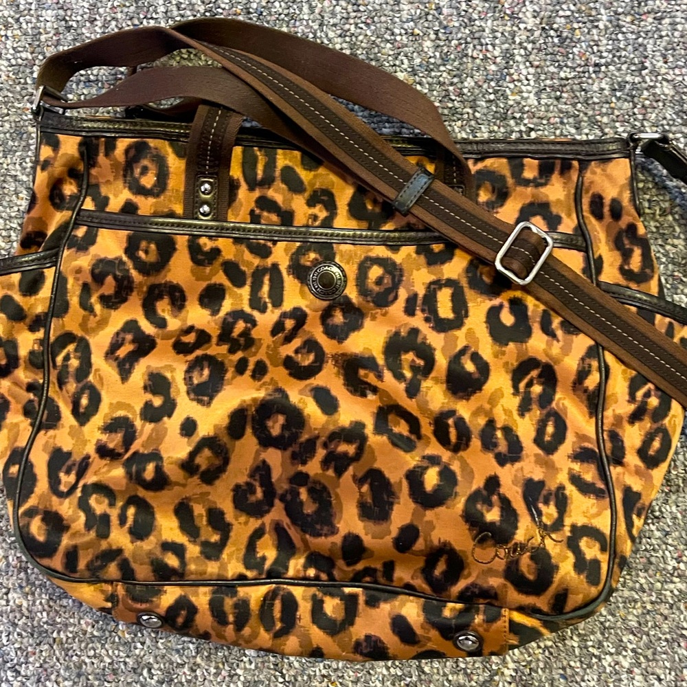 Coach Ocelet Print bag. Like new condition cleaned and ready for a new mama!